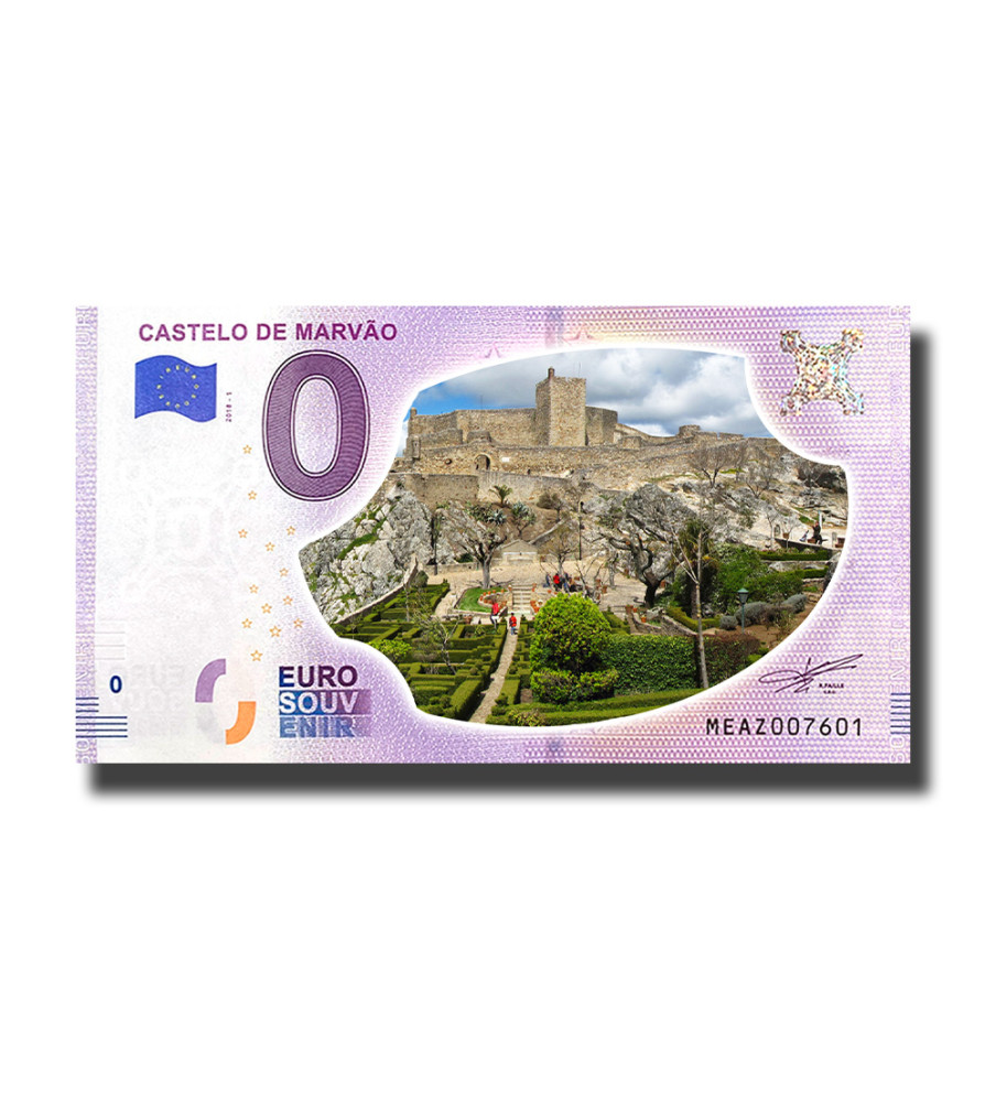 0 Euro Souvenir Banknote Castelo De Marvao Colour Portugal MEAZ 2018-1