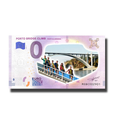 0 Euro Souvenir Banknote Porto Bridge Climb Colour Portugal MEBC 2018-1
