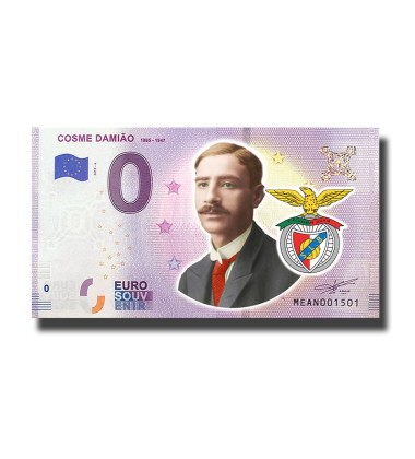 0 Euro Souvenir Banknote Cosme Damiao 1885-1947 Colour Portugal MEAN 2019-6