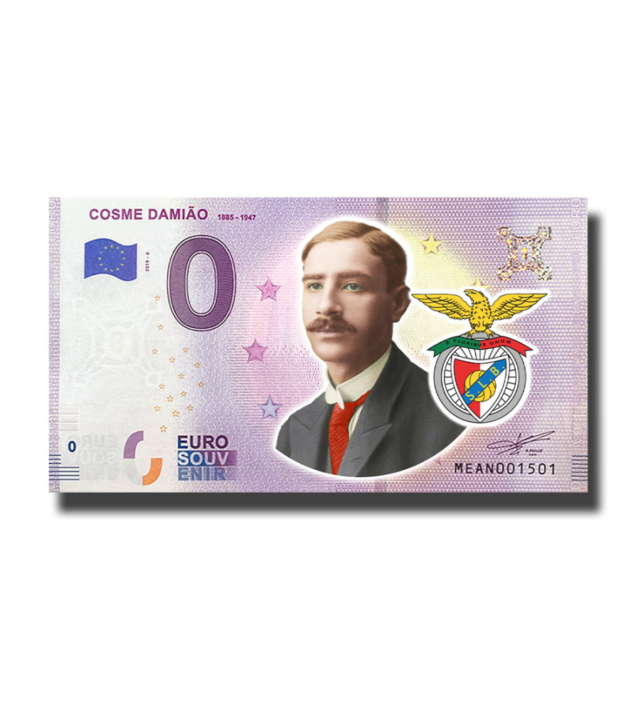 0 Euro Souvenir Banknote Cosme Damiao 1885-1947 Colour Portugal MEAN 2019-6