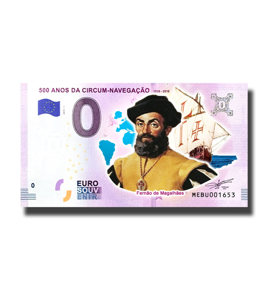 0 Euro Souvenir Banknote 500 Anos Da Circum Navegacao 1818-2019 Colour Portugal MEBU 2019-1