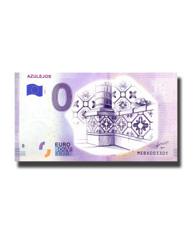 0 Euro Souvenir Banknote Azulejos Colour Portugal MEBX 2019-1