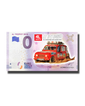 0 Euro Souvenir Banknote 4L Trophy Colour France UEMR 2019-1