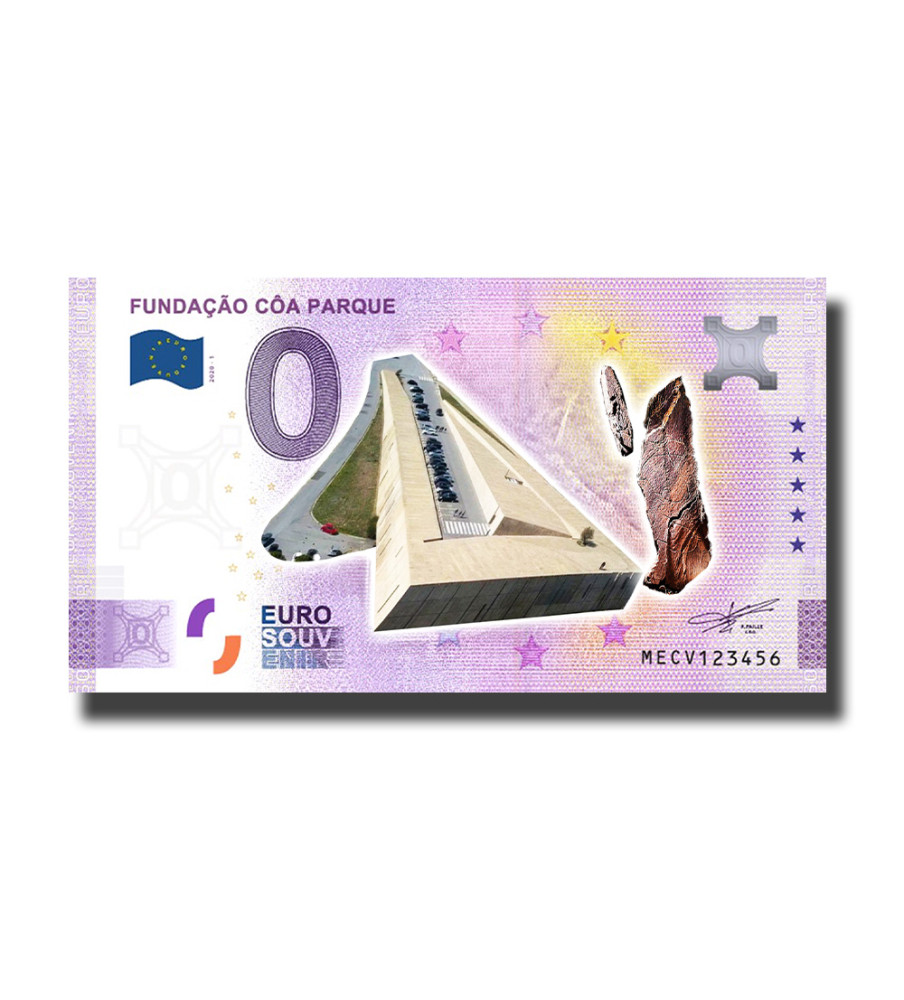 0 Euro Souvenir Banknotes Fundacao Coa Parque Porto Colour Portugal MECV 2020-1