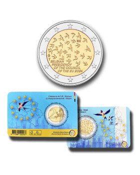 2024 Belgium EU Presidency 2 Euro Coin Card