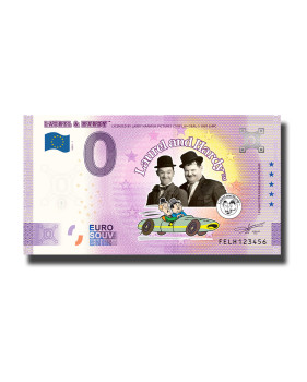 0 Euro Souvenir Banknote Laurel & Hardy Colour Malta FELH 2024-1