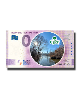 0 Euro Souvenir Banknote New York - Central Park Colour USA USAR 2024-1