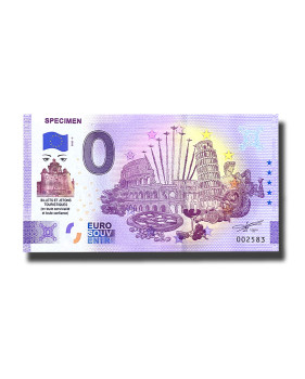 0 Euro Souvenir Banknote SPECIMEN Colour Italy 2021-1