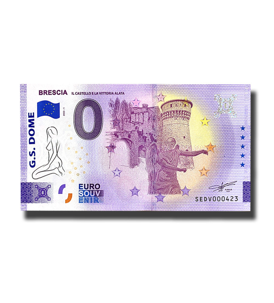 0 Euro Souvenir Banknote Brescia Colour Italy SEDV 2022-1