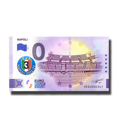 0 Euro Souvenir Banknote Napoli 2022-2023 Colour Italy SEEU 2023-1