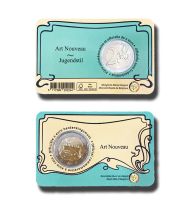 2023 Belgium Art Nouveau 2 Euro Coin
