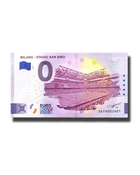 0 Euro Souvenir Banknote Milano Stadio San Siro Italy SEFA 2024-1