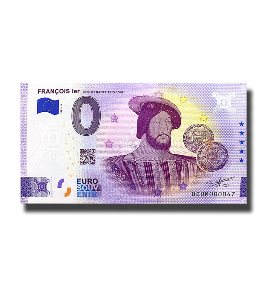 0 Euro Souvenir Banknote Francois Ier Roi de France 1515-1547 France UEUM 2023-22