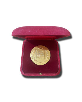 1971 Malta Philatelic Exhibition Medal in Box Gold Gilt