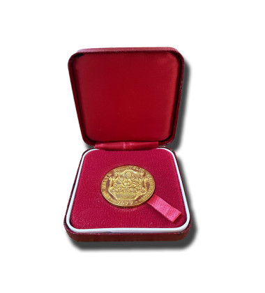 1977 Malta Philatelic Exhibition Medal in Box Gold Gilt