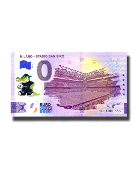 0 Euro Souvenir Banknote Milan-Stadio San Siro Dragon Inter Colour Italy SEFA 2024-1