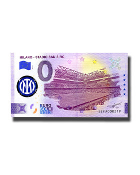 0 Euro Souvenir Banknote Milan-Stadio San Siro Logo Inter Colour Italy SEFA 2024-1