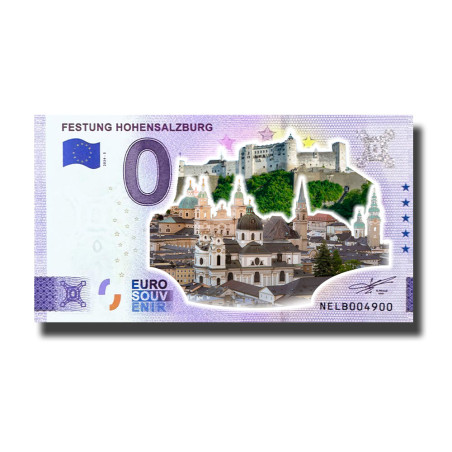 0 Euro Souvenir Banknote Festung Hohensalzburg Colour Austria NELB 2024-3