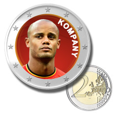 2 Euro Coloured Coin Football Star- Kompany