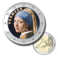 2 Euro Colour Coin Vermeer