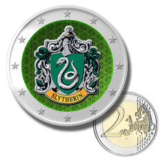 2 Euro Colour Coin Slytherin