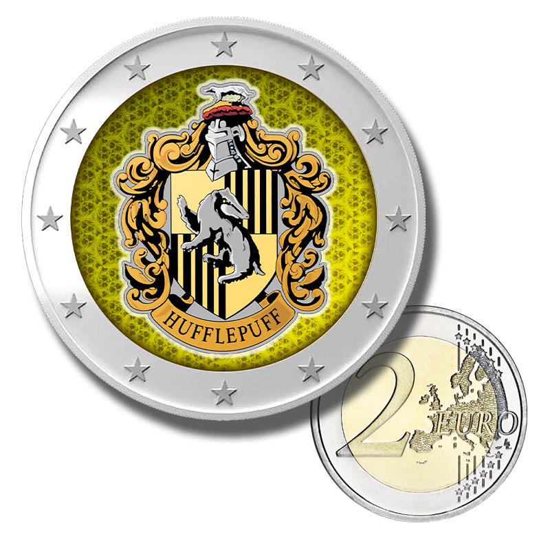 2 Euro Colour Coin Hufflepuff