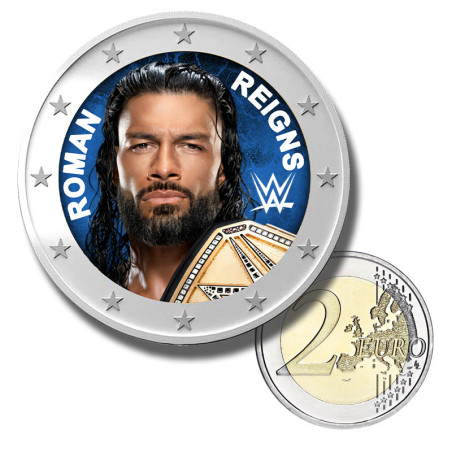 2 Euro Coloured Coin Roman Reigns