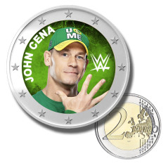 2 Euro Coloured Coin John Cena