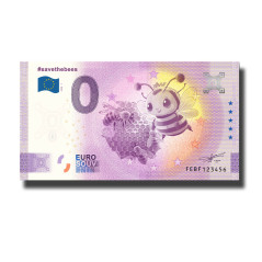 0 Euro Souvenir Banknote Save the Bees Malta FEBF 2024-1