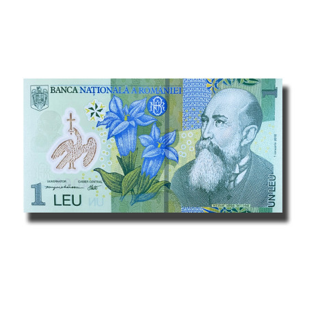 Romania 1 Lei Polymer Banknote Uncirculated