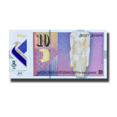 Macedonia 10 Denar Polymer Banknote Uncirculated