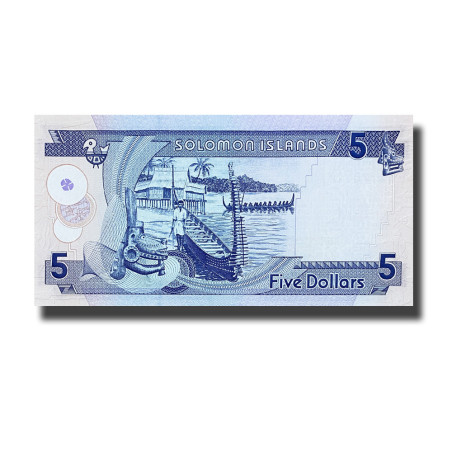 Solomon Islands Five 5 Dollars Banknote Uncirculated