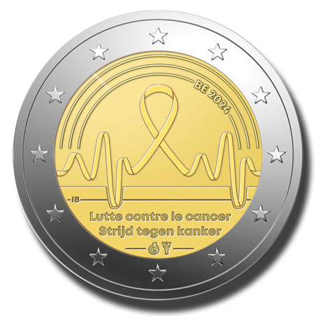 2024 Belgium Fight Against Cancer 2 Euro Coin