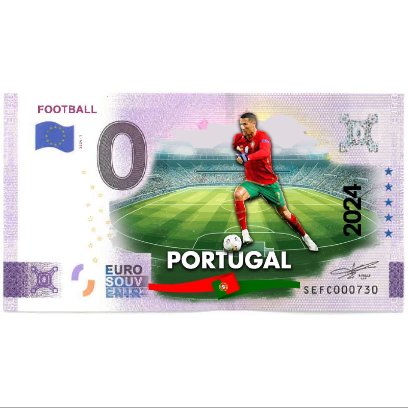0 Euro Souvenir Banknote UEFA Cup Portugal Football Colour Italy SEFC 2024-1