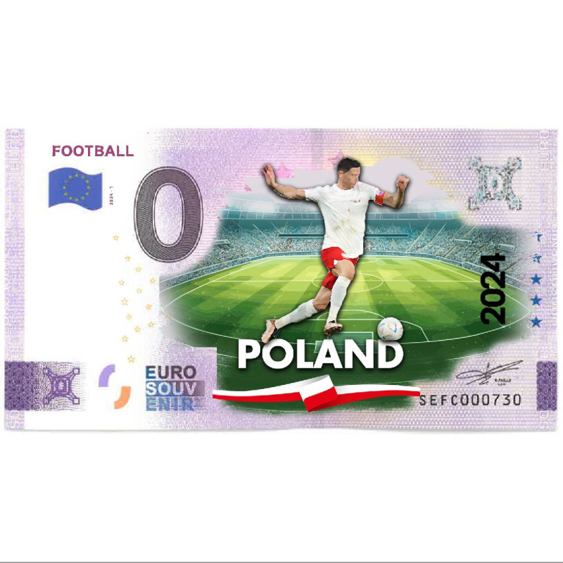0 Euro Souvenir Banknote UEFA Cup Poland Football Colour Italy SEFC 2024-1