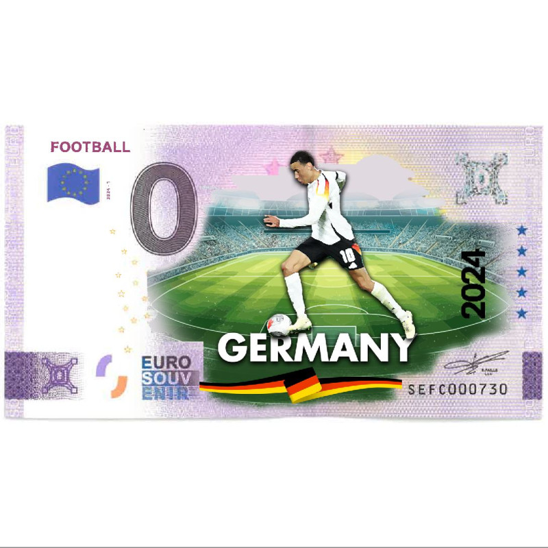 0 Euro Souvenir Banknote UEFA Cup Germany Football Colour Italy SEFC 2024-1