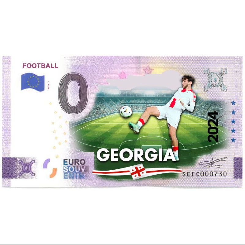 0 Euro Souvenir Banknote UEFA Cup Georgia Football Colour Italy SEFC 2024-1