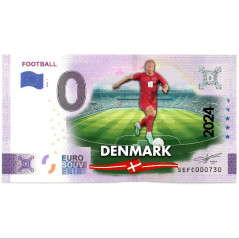 0 Euro Souvenir Banknote UEFA Cup Denmark Football Colour Italy SEFC 2024-1