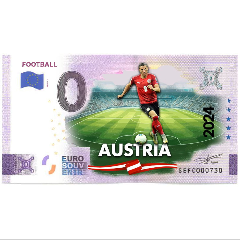 0 Euro Souvenir Banknote UEFA Cup Austria Football Colour Italy SEFC 2024-1