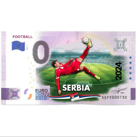 0 Euro Souvenir Banknote UEFA Cup Serbia Football Colour Italy SEFC 2024-1