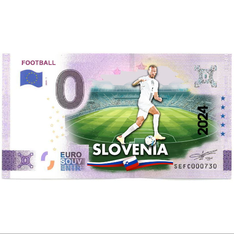 0 Euro Souvenir Banknote UEFA Cup Slovenia Football Colour Italy SEFC 2024-1
