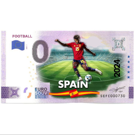 0 Euro Souvenir Banknote UEFA Cup Spain Football Colour Italy SEFC 2024-1