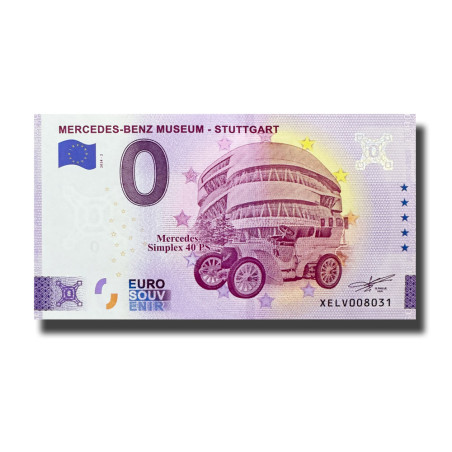 0 Euro Souvenir Banknote Mercedes Benz Museum Stuttgart Germany XELV 2024-2