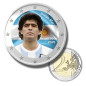 2 Euro Coloured Coin Single box Football Star - Diego Maradona 1960 - 2020