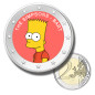 2 Euro Coloured Coin Single box Cartoons - Bart Simpson