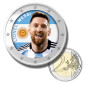 2 Euro Coloured Coin Single box Football Star - Lionel Messi