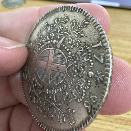 1796 Knights of Malta Grand Master De Rohan 2 Scudi Silver Coin EF+