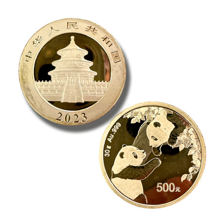 2023 China Panda 30gr Fine Gold 999.9 Gold Proof Coin
