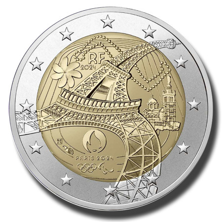 2024 France Eiffel Tower 2 Euro Commemorative Coin