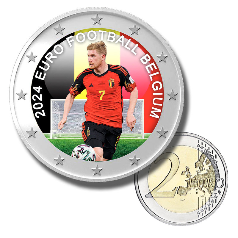 2 Euro Coloured Coin EURO 2024 Belgium